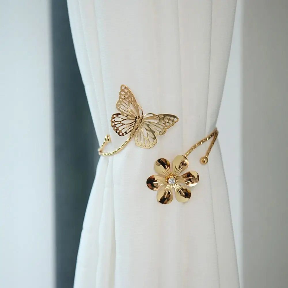 Красивая Изысканная занавеска с бабочкой роскошная С застежкой металлическое