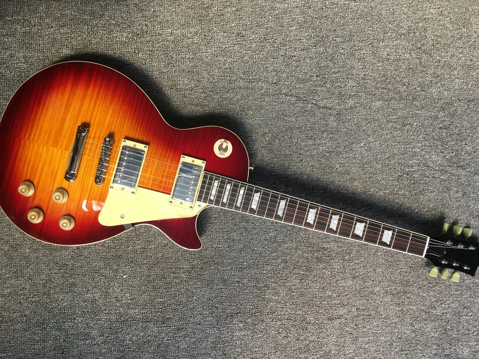 

Классическая эксклюзивная электрическая гитара 58 цвета sunburst LP, гитара из красного дерева с твердым корпусом, переплет Лада, бесплатная дост...