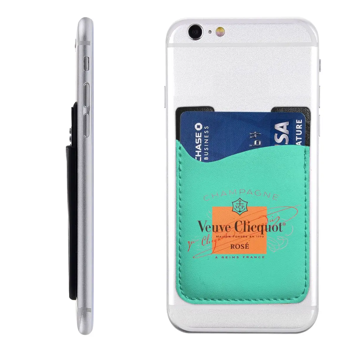 

Роскошная сумка для мобильного телефона Veuve Clicquots цвета шампанского, легко носить с собой, настраиваемая графика, сумка для удостоверения личности кредитной карты