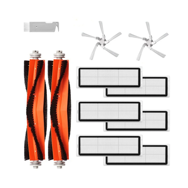 

Запчасти для робота-пылесоса Xiaomi Dreame Bot W10, основная и боковая щетки, фильтр НЕРА, сменные детали