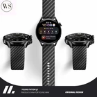 Ремешок из углеродного волокна для Samsung Watch 4Classic 46 мм 42 мм Active 1 2 amazfit gts 2 3, браслет для galaxy watch 4 44 мм 40 мм
