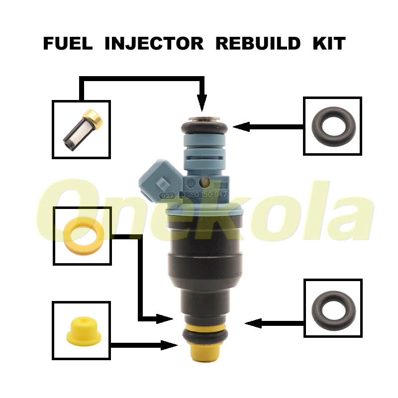 

Fuel Injector Service Repair Kit Filters Orings Seals Grommets for Ford Mustang 5.0L 1993-1996 0280150947