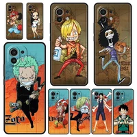 one piece anime fashion phone case for xiaomi poco x3 nfc m3 f3 m4 mi 12 11 ultra note 10 lite 11x 11t 10t pro 5g 9t 11i cover