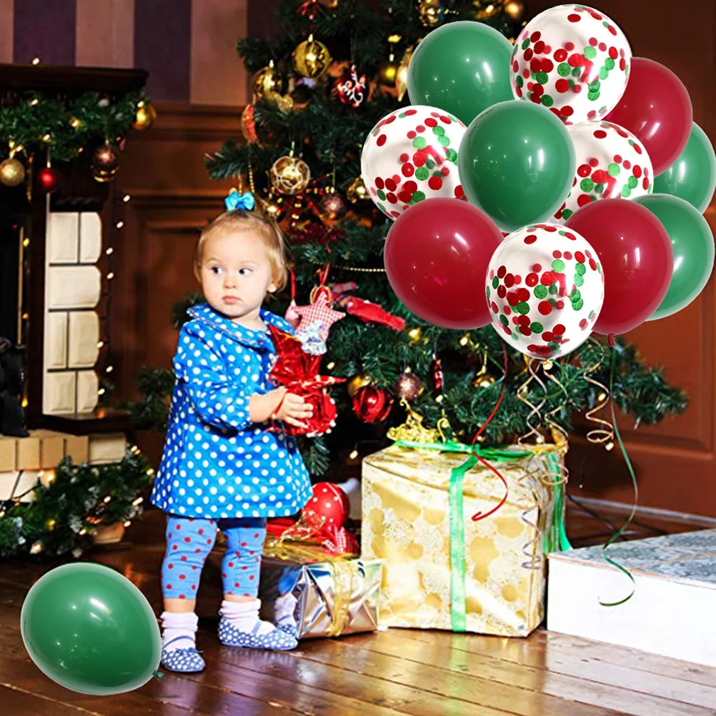 

50pcs Decorative Balloon Decorative Sequin Balloon Christmas Latex Balloons Christmas Latex Balloon Christmas Balloons