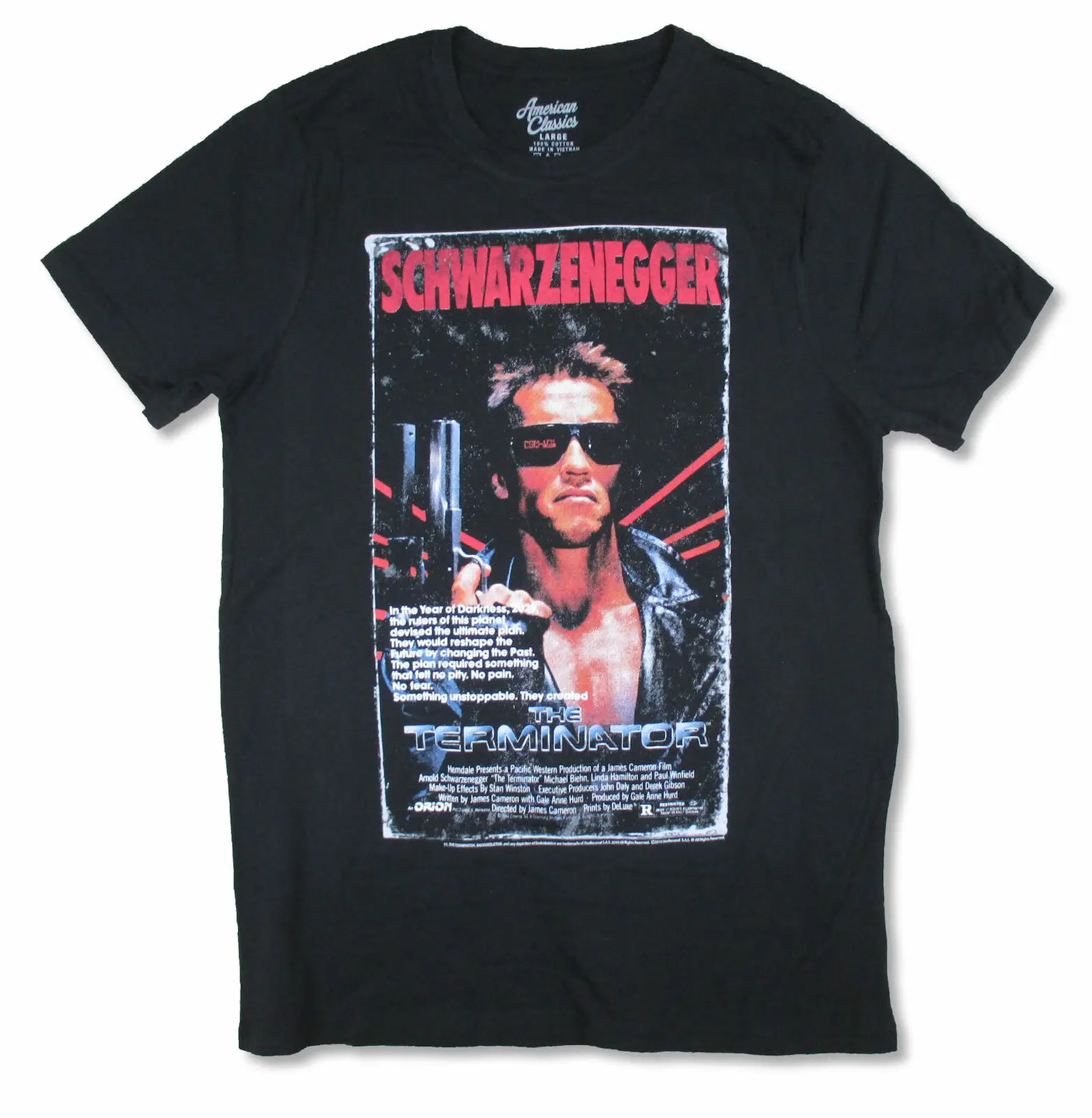 

The Terminator Admat Arnold Black T-Shirt NEW