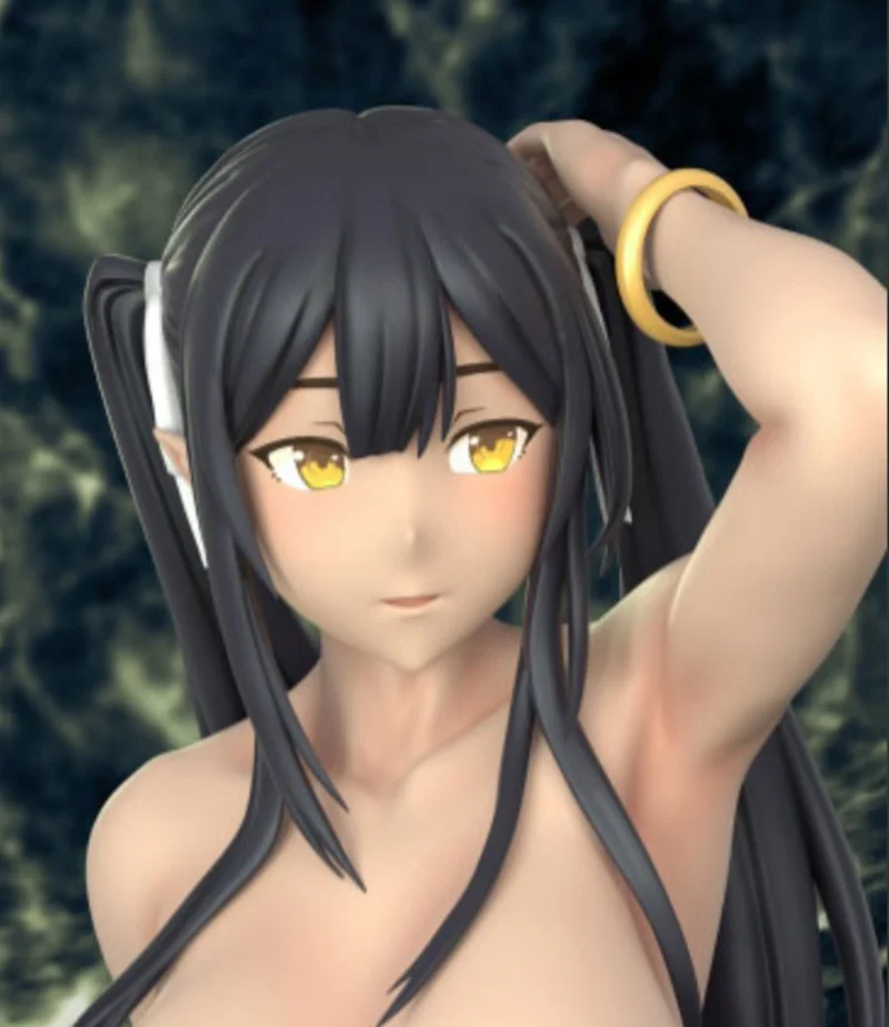 

Статуэтка из смолы, семейный набор, аниме набор для гаража, экшн-фигурка 1/7, Женский Эльф, бюст, GK, человеческая анимационная модель без покры...