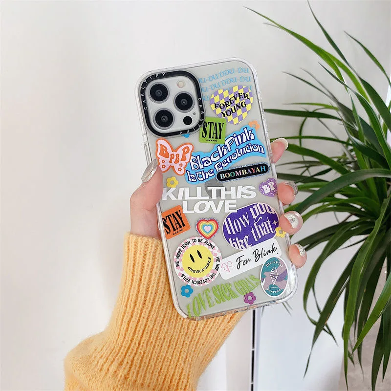 

Fashion Cute Zebra Painting Phone Cases For iPhone 13 12 11 Pro Max Mini XR XS MAX 8 X 7 SE Transparent Silicone Soft Shell