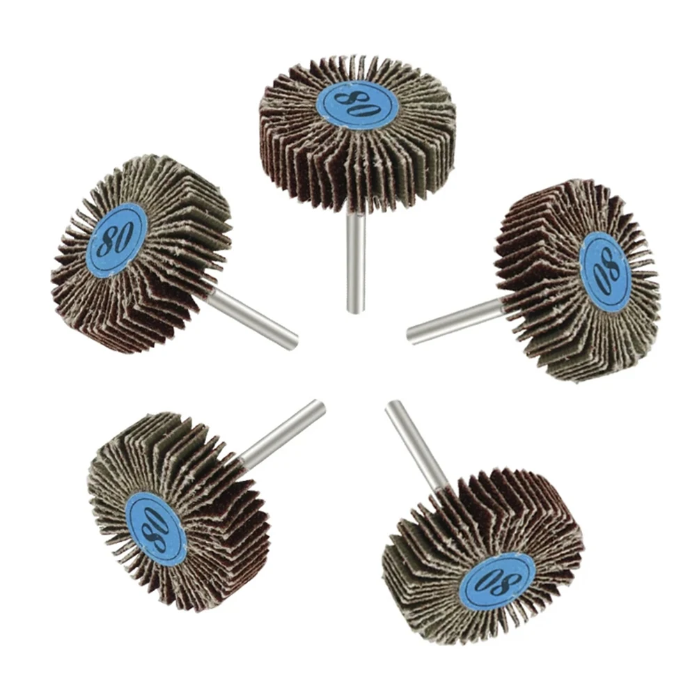 

5pcs Flap Wheels For Rotary Tool Die Grinder Sanding Disc Set 1/8 Inch Shank Remover Clean Grinding Wheels