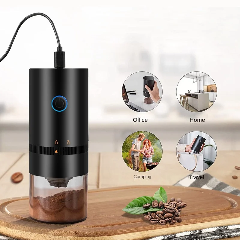 Outdoor USB 1250mAh coffee machine coffee grinder  Electric mini  Portable kitchen  cafe food processors spice blenders