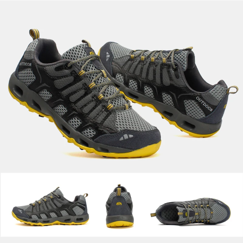 JIEMIAO Quality Casual Shoes New Summer Men Sneakers Fashion Outdoor Couple Hiking Shoes Comfortable Mesh Men Shoes Size 35-46