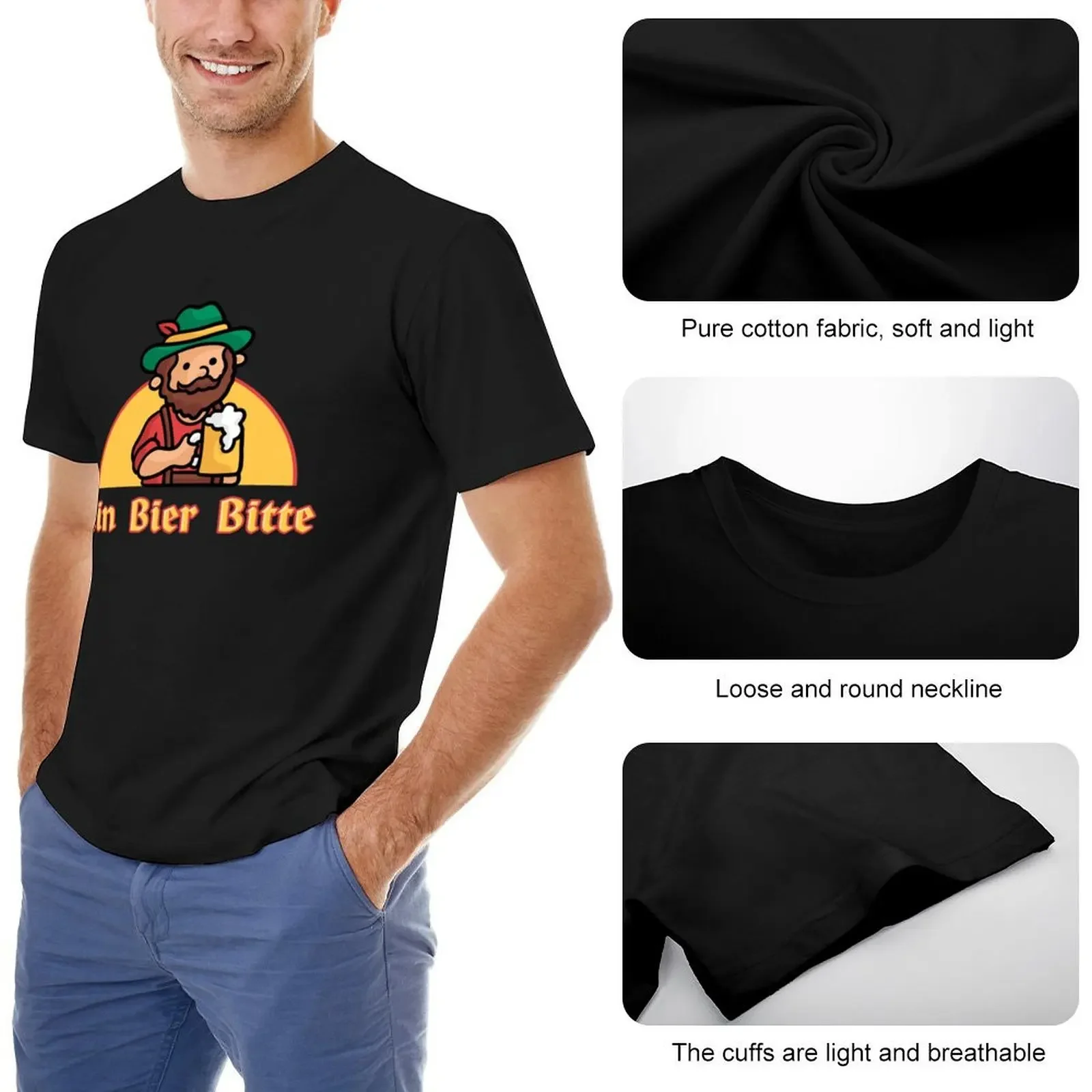 Ein Bier ddy T-Shirt милая одежда с графикой персонализированные мужские винтажные