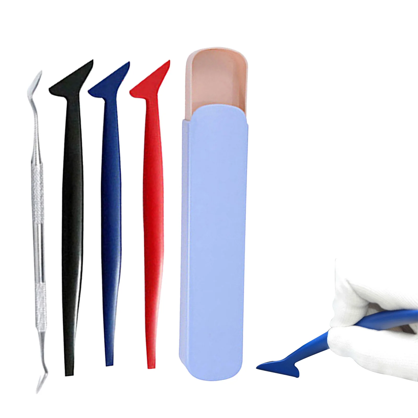 

Edge Film Trimming Tools Flexible Car Wrap Tinting Groove Tool Set Car Edge Trim Squeegee 4-for Car Film Sealing Filling Arc