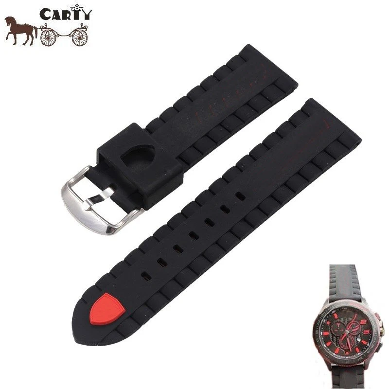 Men's Watch Bracelet silicone strap for Ferrari 0830138 0830163 series sports rubber strap for men 24 mm