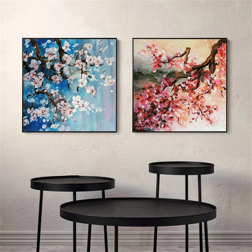 

Алмазная 5D картина с белыми и красными цветами, полная Алмазная вышивка, мозаика, картина, наборы для вышивки крестиком, домашний декор, пода...