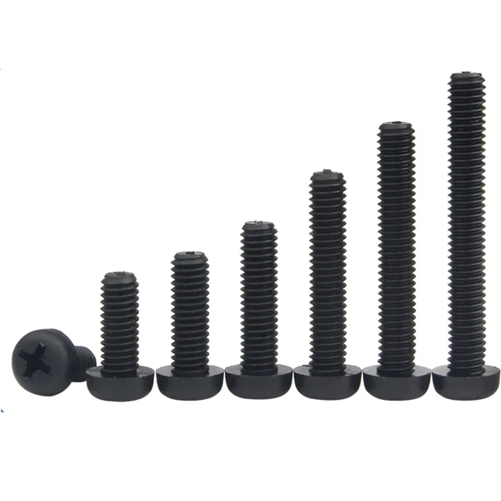 Болты нейлон черные и белые M2-M8 4-60мм