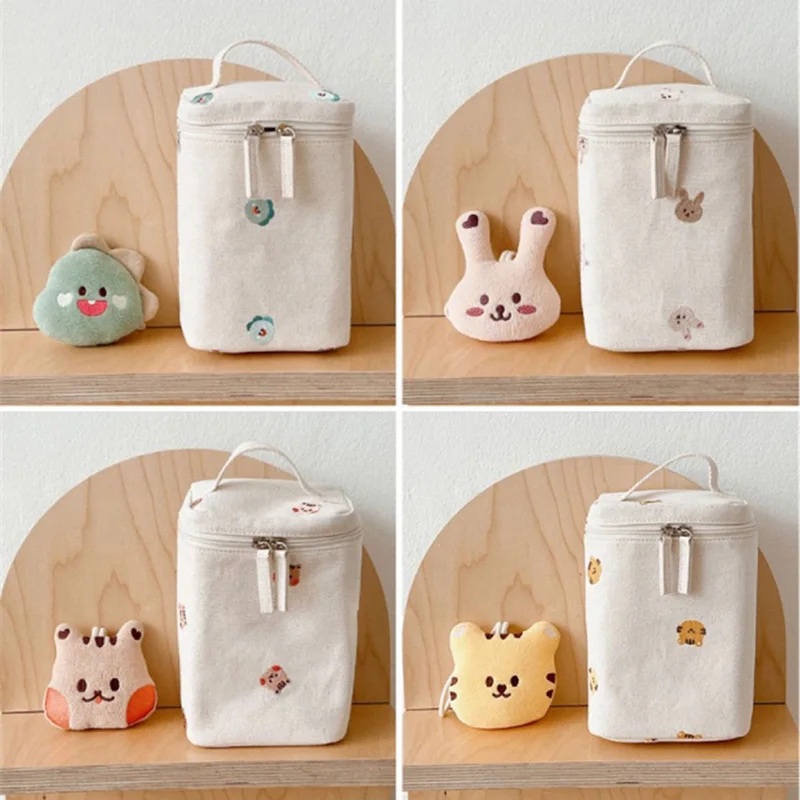 Insulated Canvas Food Lunch Box For Kids Dinner Container Women Functional Handbag Cooler Thermal Picnic Bag