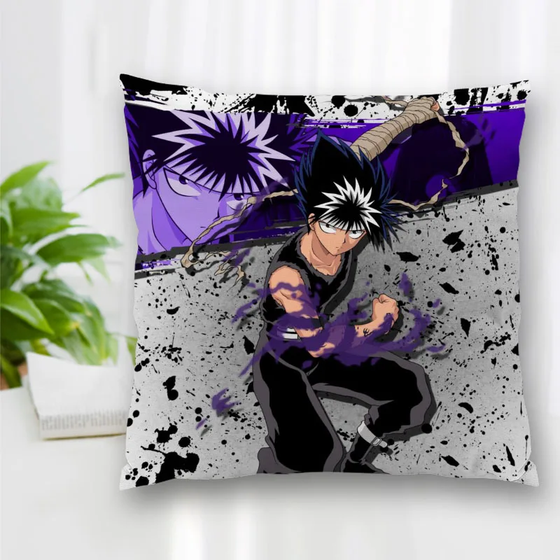 

High Quality Custom Yu Yu Hakusho Anime Square Pillowcase Zippered Bedroom Home Pillow Cover Case 45x45cm