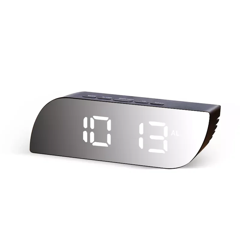 

NEW Mirror Clock LED Night Lights Temperature Snooze Function Alarm Clocks USB Table Desk Clock Home Decor Battery Use