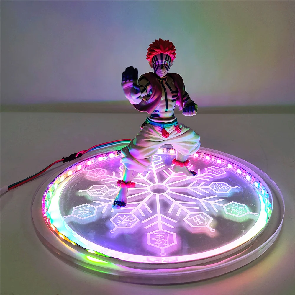 S Model Akaza Komaji Model Pvc Toys Kimetsu No Yaiba 15cm Action Figurine Collector Juguetes Led Set