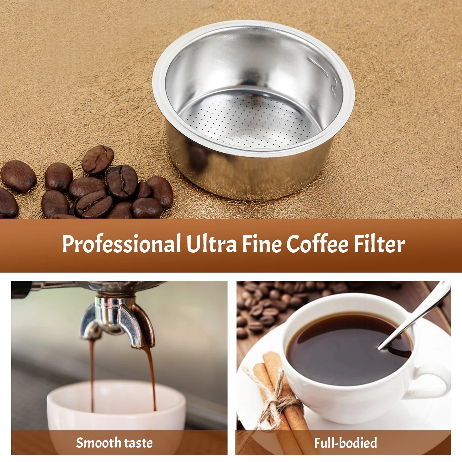 6 шт. фильтр для кофе из нержавеющей стали однослойная корзина фильтра под