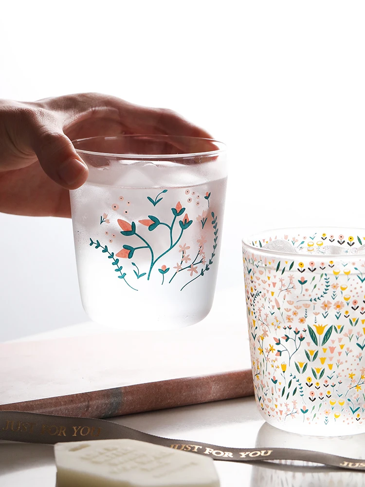 

Retro Simple Nordic Glass Cup Round Creative Transparent Water Cup Champagne Flutes Office Juice Milk Drinkware 454ML MM60BLB