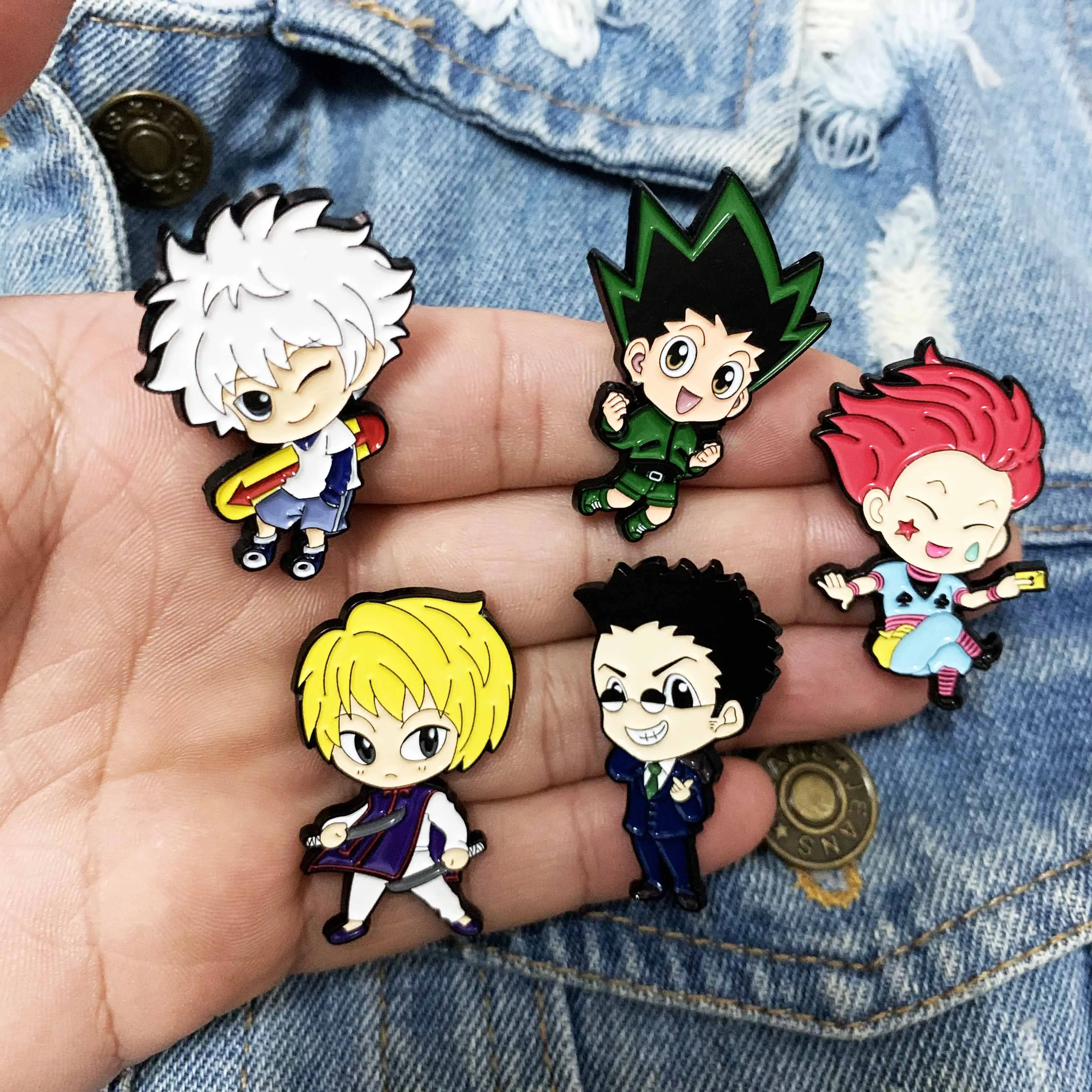 Эмалированная булавка HUNTERxHUNTER на заказ голл Курапика леорио хиока брошь лацкан