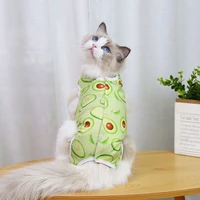 new soft kitten bodysuit cat weaning suit printing four legged anti licking postpartum cloth after surgery recovery suit for pet