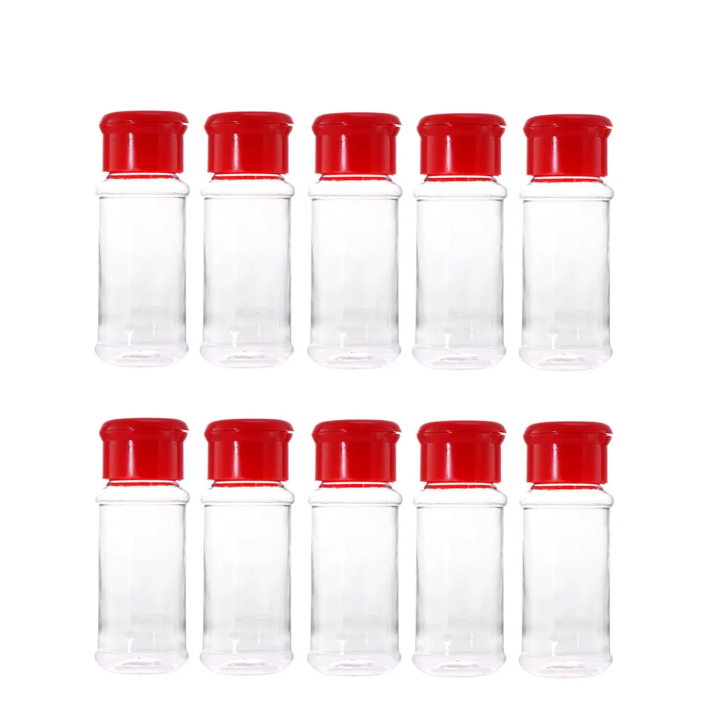 

10 Pcs Clear Container Salt Pepper Bottle Castor Salt Pepper Containers Small Jars Salt Pepper Shakers