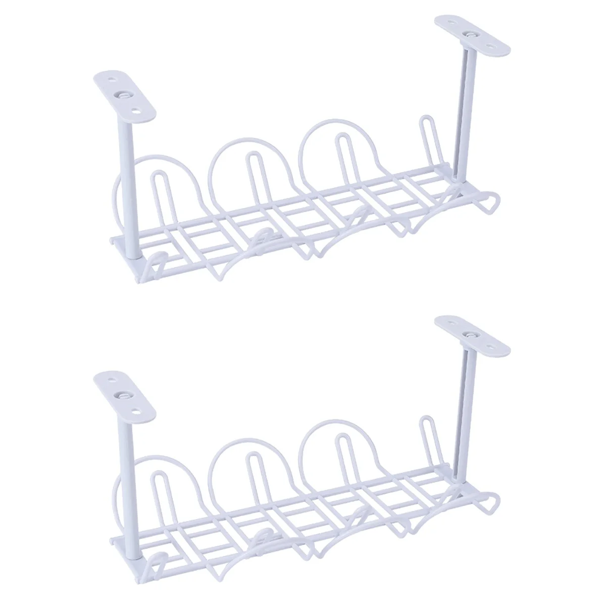 

2 Pack Office Shelf Hanging Baskets Kitchen Desktop Drawer Kitchen Cabinet Organizer Desk Storage Shelf Cabinet Shelf Cable Tray