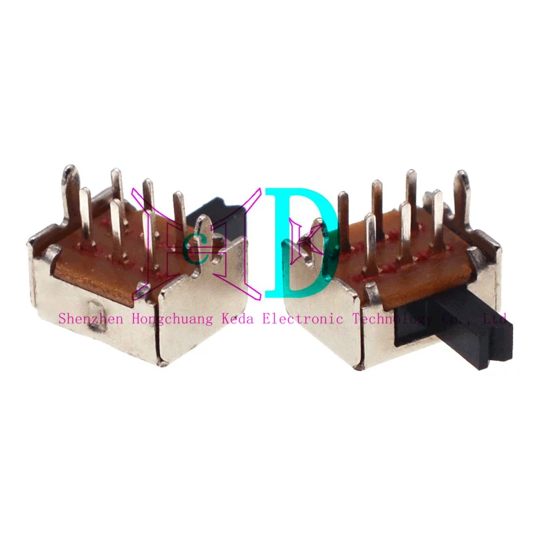 Маленький тумблер SK22D07 высота ручки 2-6 мм 2 ряда передачи 2P2T 6 контактов