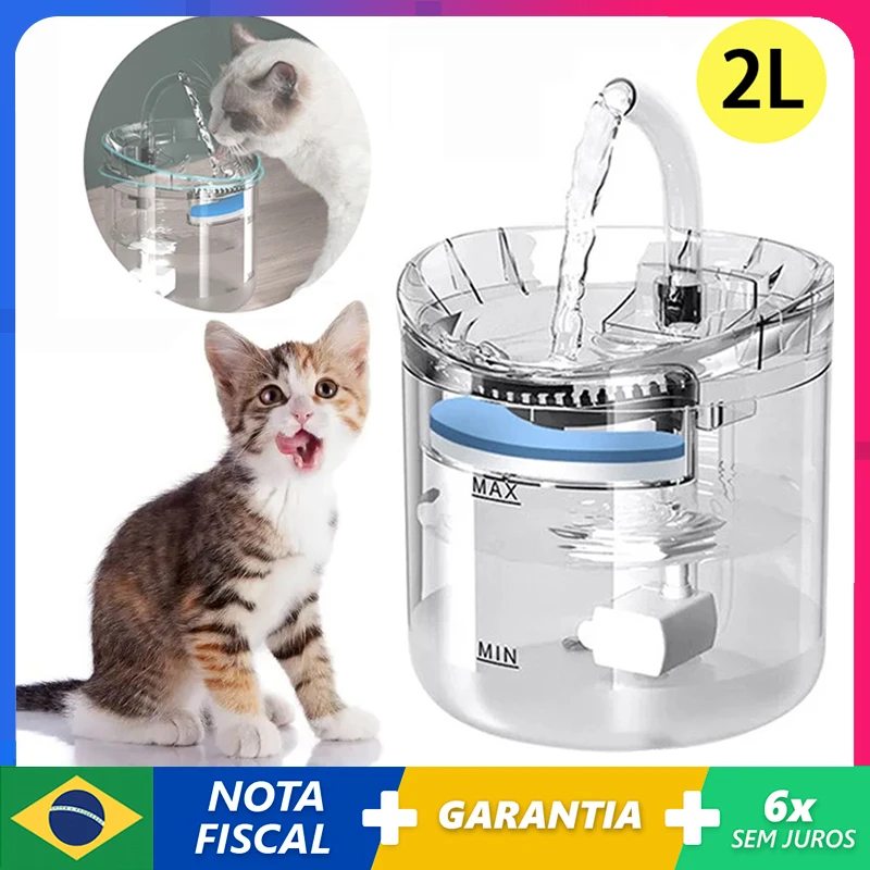 

2L Cat Water Fountain Filter Automatic Smart Sensor Drinker For Cats Feeder Pet Water Dispenser Auto Drinking Fountain For Cats