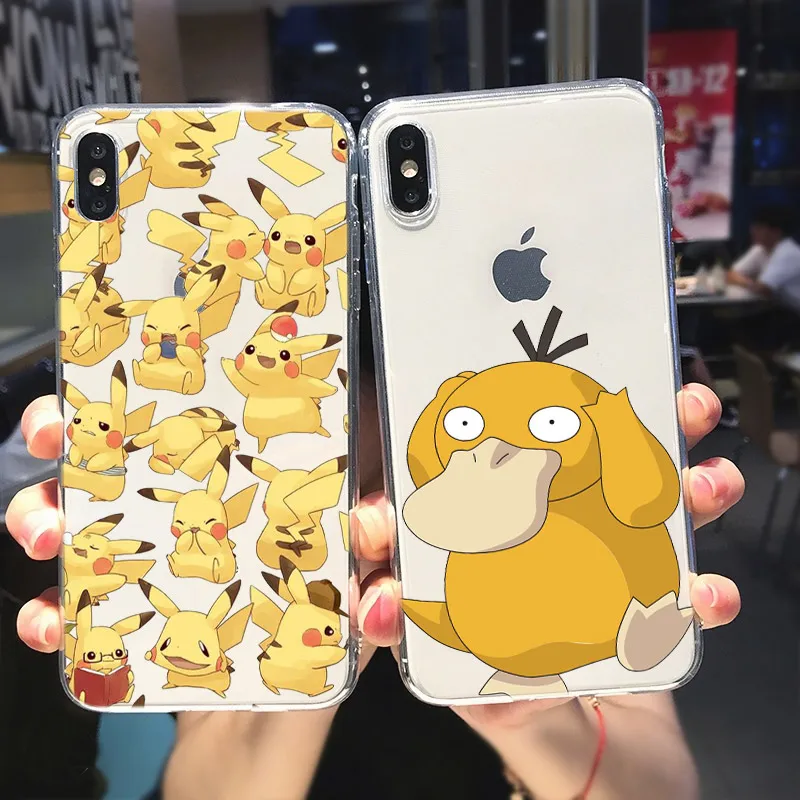 Японские Покемоны Детский прозрачный силиконовый чехол для Apple IPhone 13 12 Mini 11 Pro XS MAX