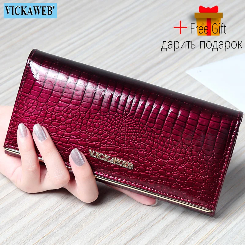 

Free Gift Women Wallets Brand Design High Quality Leather Purse Female Hasp Fashion Alligator Long Ladies Money Bag M10-150