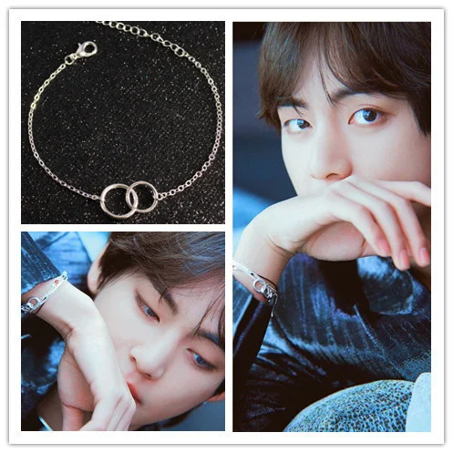 

KPOP Bangtan Boys Kim Tae Hyung V браслет японский и корейский парный праздничный подарок простой браслет ювелирные изделия Новые корейские