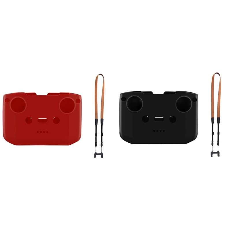 

For DJI Mavic Air 2 Remote Controller Silicone Case&Neck Lanyard Drone Accessories Adjustable Length Hanging Strap