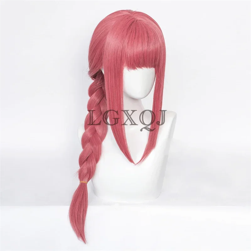 Высокое качество аниме бензопила человек Макима косплей парик 70 см красные