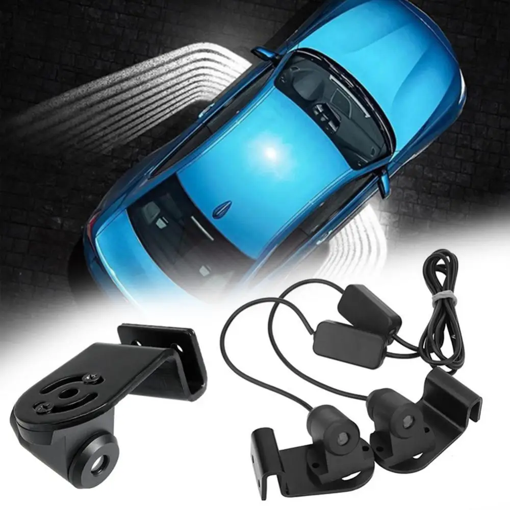 

2Pcs Car LED Welcome Courtesy Light Door Step Ground Angel Wing Projection Lamp universal