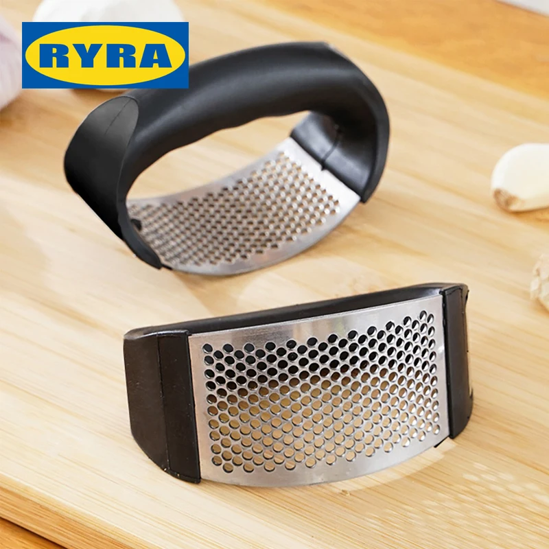 

Кухонное устройство, Многофункциональный ручной пресс из нержавеющей стали для чеснока, изогнутый измельчитель для чеснока, кухонный инструмент