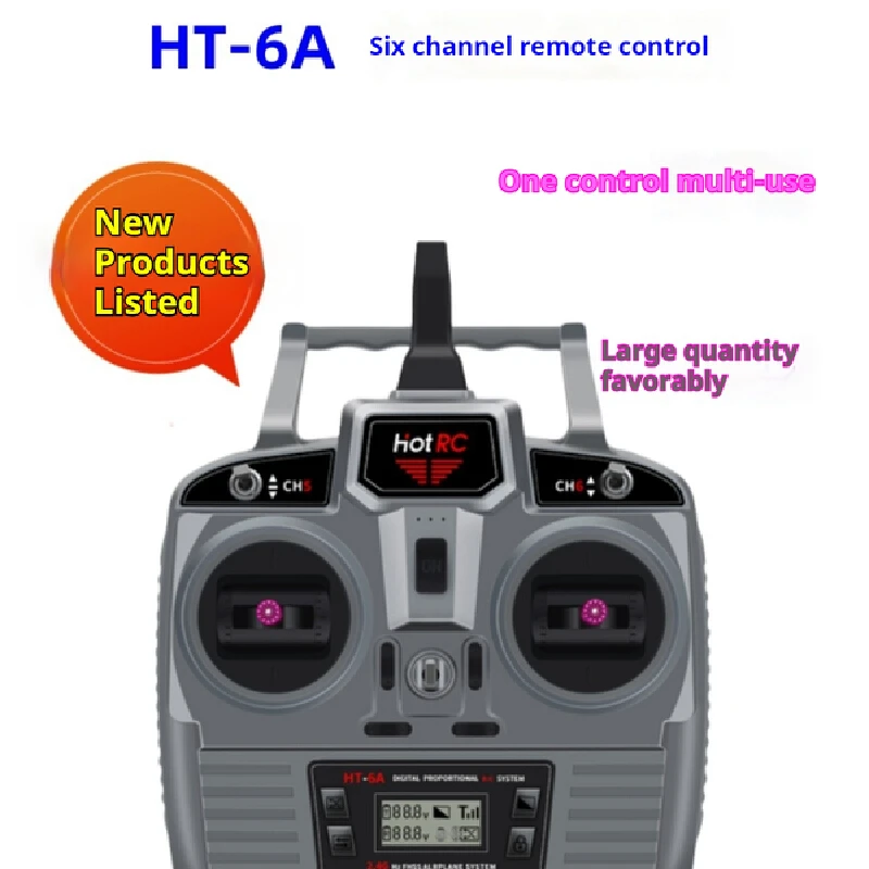 Пульт дистанционного управления Hotrc Hot 6a со встроенным небольшим дисплеем