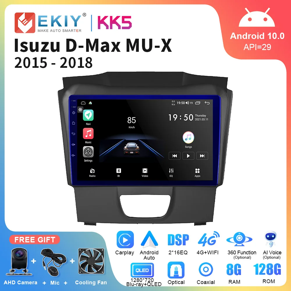 EKIY KK5 For Chevrolet TrailBlazer S-10 S10 Colorado Isuzu D-Max DMAX Android Auto Radio Carplay 2din Stereo Multimedia Player