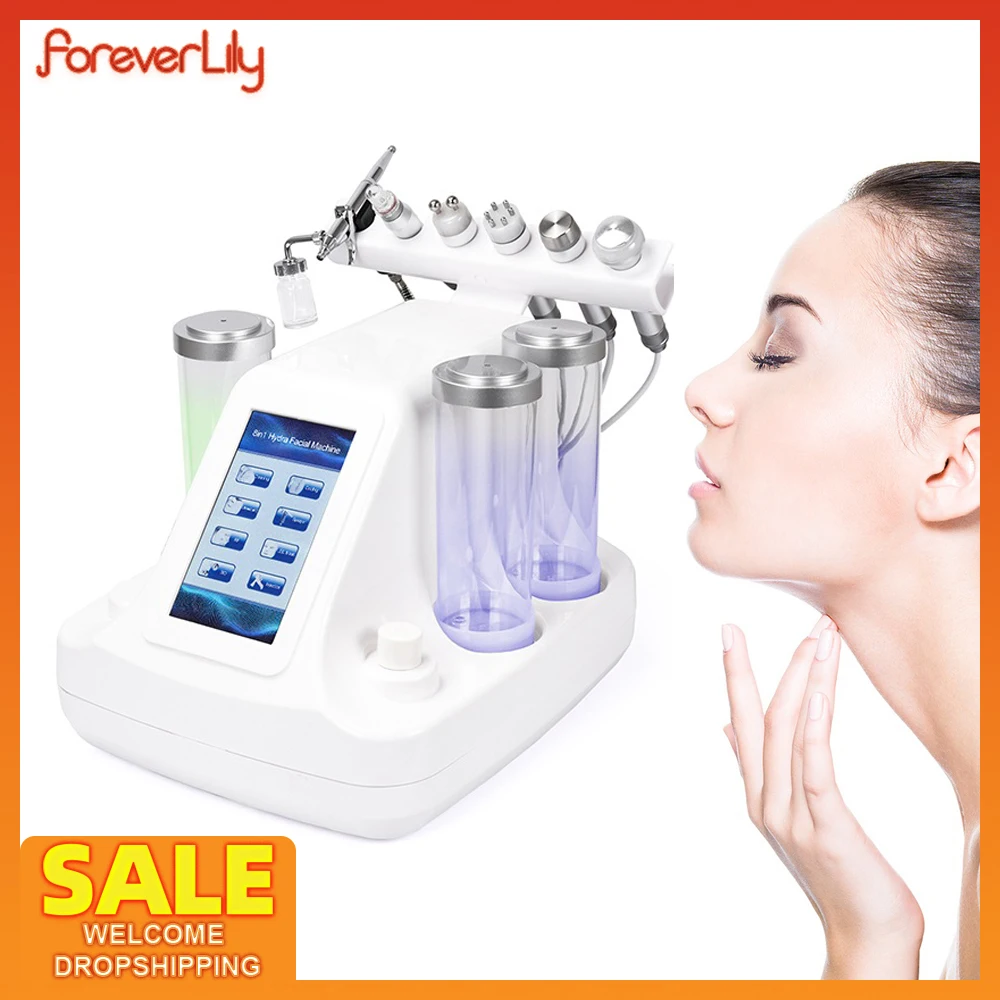 6 In 1 Facial Water Oxygen Dermabrasion Machine Skin Rejuvenation Lifting Microdermabrasion Diamond Device Blackhead Removal