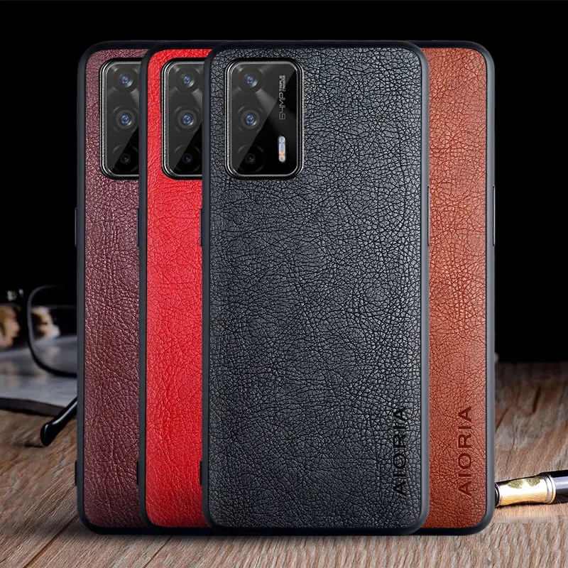 

Case for OPPO Realme Q3 Pro Q3 Q3i 5G funda luxury Vintage Leather skin capa TPU cover for oppo realme q3 pro case coque