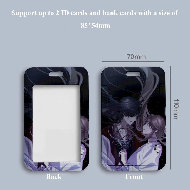 110*70mm Danmei Novel Heaven Officials Blessing Lanyard ID Card Badge Holder with Keychain Keyring Gift