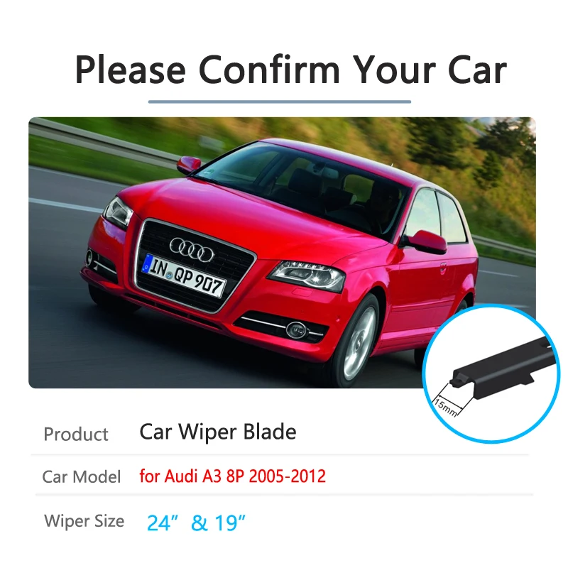 Стеклоочистители переднего ветрового стекла для Audi A3 8P 2005 ~ 2012 автомобильные