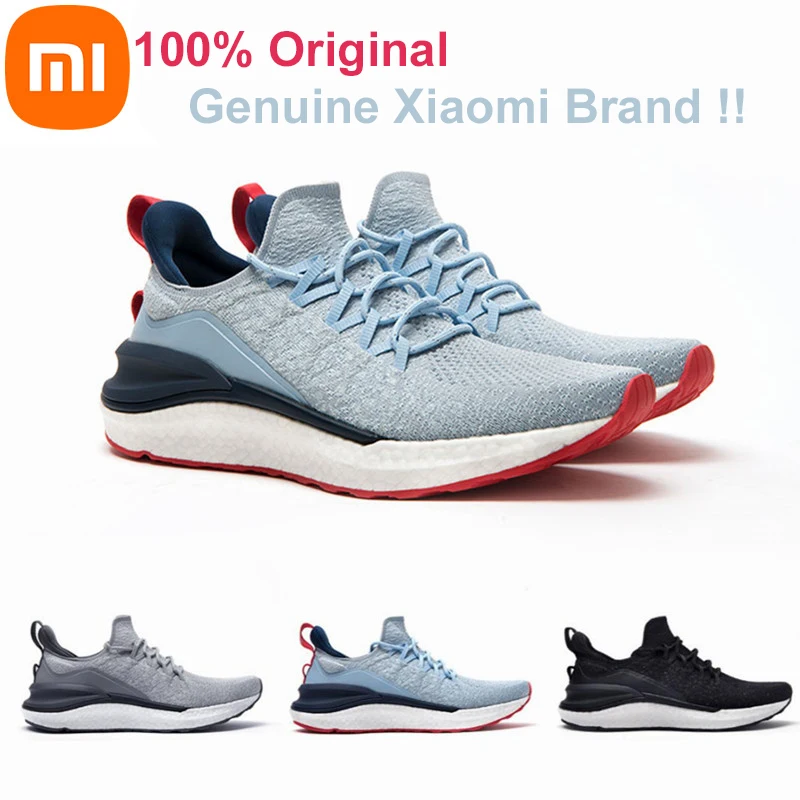 Xiaomi Sport Shoes Sneakers 4 For Men Casual Sneaker 4 4th Men Male Running Lightweight Breathable 4D Fly Woven Upper Washable