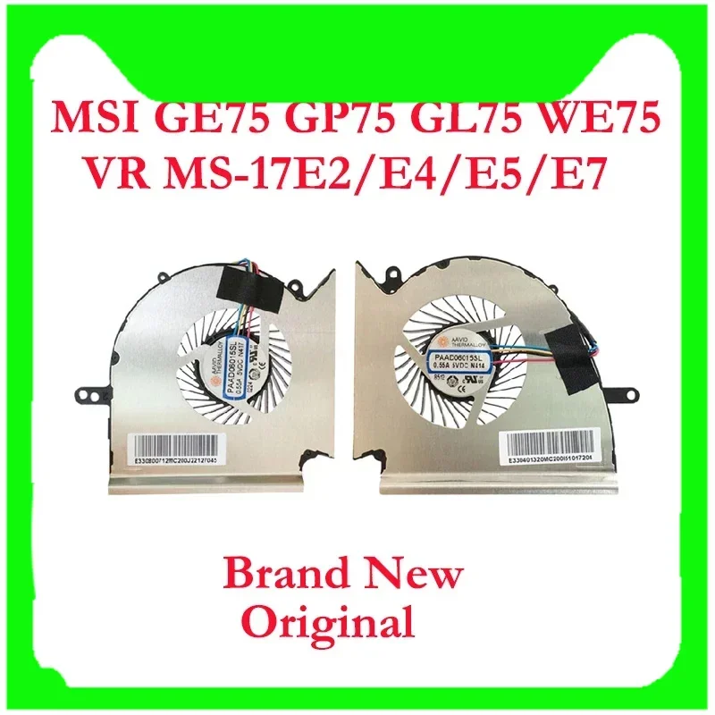 Сменный новый вентилятор охлаждения процессора кулер графического для MSI GE75 GP75