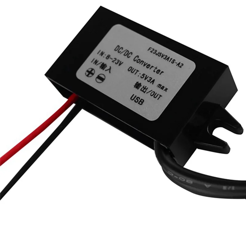 12 В (8-23 В) на 5 3A женский USB DC автомобильный преобразователь мощности регулятор