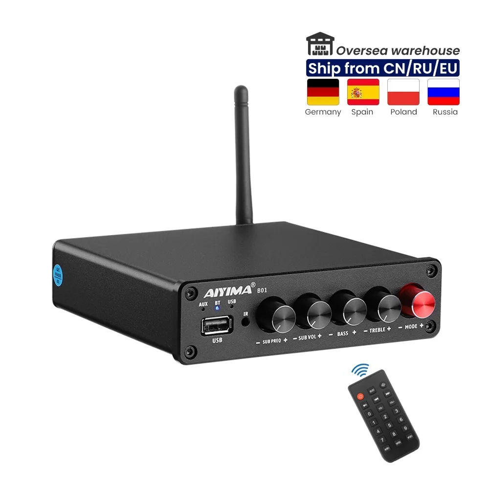 

TPA3116 Bluetooth усилитель сабвуфера 2.1 усилитель мощности, усилитель звука, динамик, усилитель звука, USB-плеер 50 Вт x 2 + 100 Вт B01