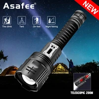 5000lm high power led flashlight xhp360 led telescopic zoom ip4 waterproof usb rechargeable outdoor camping self defense torch