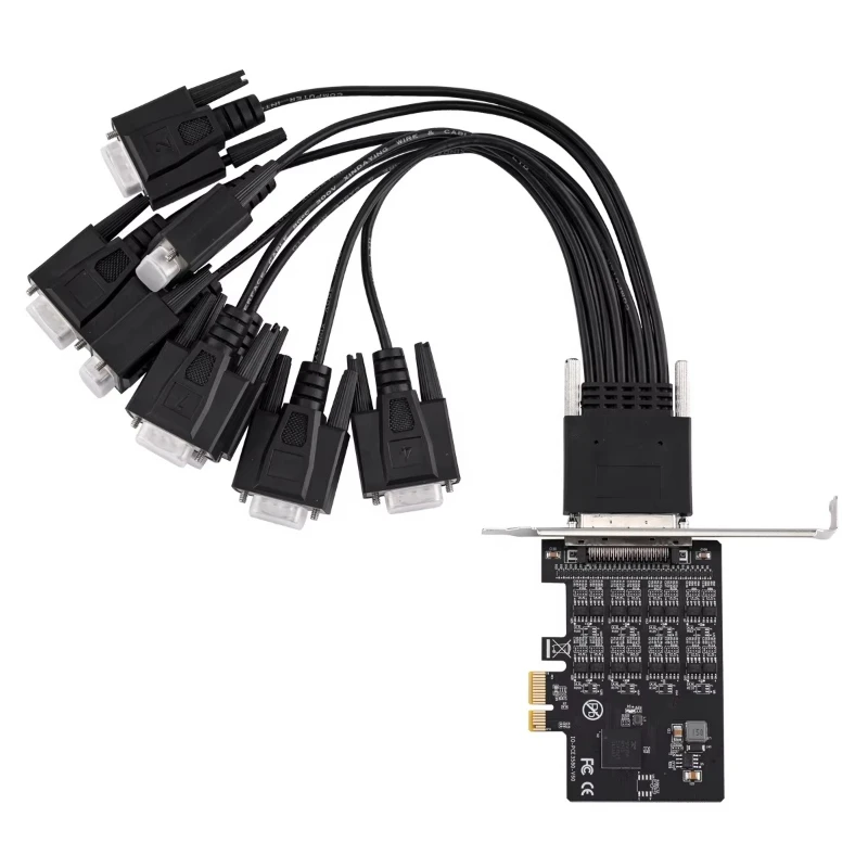 Фото 8-портовая последовательная карта RS422 RS485 Multi-RS-422 Адаптер RS-485 PCIe Промышленная карта ввода/вывода Exar 17V358 Чип №1